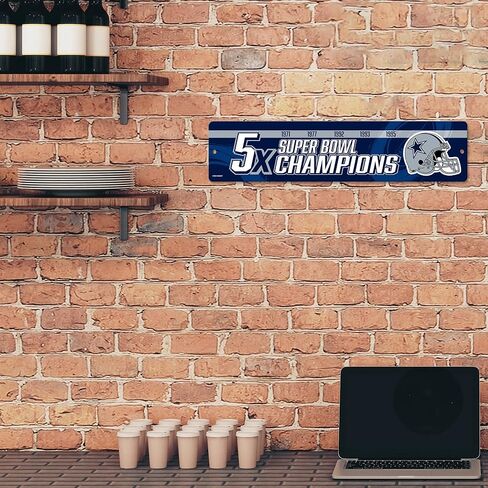 Rico Industries NFL New England Patriots - 6X Champ Plastic Street Sign - Home Décor - Wall Sign in Saudi Arabia