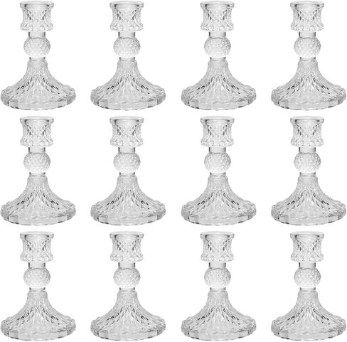 Crown Candle Holders Set of 18,Crown Centerpieces for Tables,Glass Votive Candle Holder for Wedding,Party,Jewelry Tray in Saudi Arabia