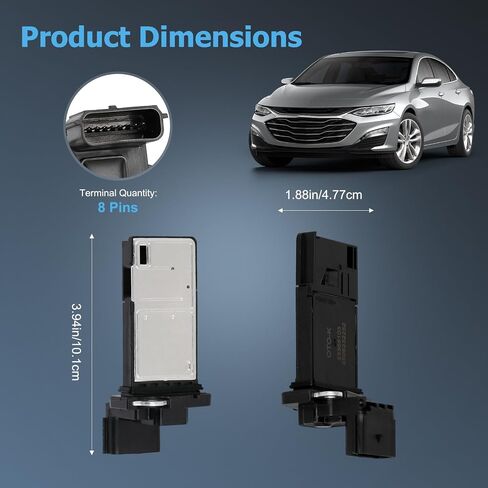 مستشعر تدفق الهواء الشامل OTO-K متوافق مع Chevy Expenox Malibu GMC Terrain 2016 2017 2018 2019 2020 2021 2022 1.5L 4L ، يحل محل # 23366103 in Kuwait