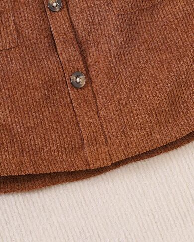 Toddler Girl Clothes Sets: Long Sleeve Ribbed Tops Button Mini Skirts Set Fall Winter Outfits for Toddler 2-7 Years in Kuwait