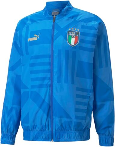 PUMA Mens Figc Home Prematch Jacket Soccer Cleats Lightweight - Blue - Size XL in Saudi Arabia
