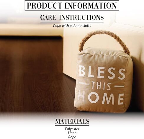 Pavilion Gift Company Open Door Decor - Welcome I Hope You Brought Wine! Cream Door Stopper with Handle,Off White in Kuwait