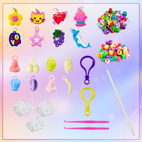 ROSHUKG 5100 Rubber Band Refill Kit, 24 Colors Rubber Band Making Kit for Kids Weaving DIY Crafting Gift in Saudi Arabia