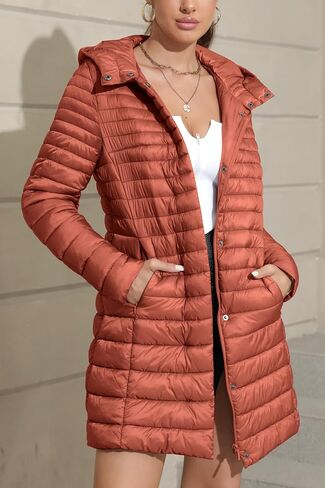 Bellivera Women's Quilted Lightweight Puffer Jacket, Winter Coats for Women Long Padded Bubble Coat in Saudi Arabia