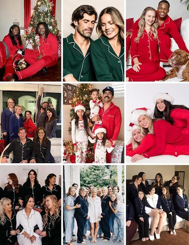 Ekouaer Couple Matching Pajamas 100% Cotton Long Sleeve Sleepwear Button Down Loungewear Pjs Set S-XXL in Saudi Arabia