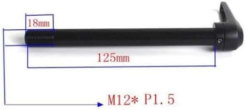 Compatible Front Thru Axle Compatible with Road Cyclocross Gravel Bike Forks 12x100mm QR Thread Pitch 1 5L125 Flat Head Skewer in Saudi Arabia