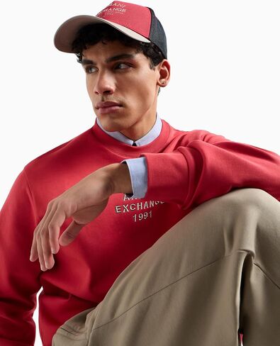 Armani Exchange Men's Pullover Sweatshirt with Bold Logo in Saudi Arabia