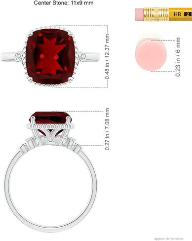 حلقة Angara Natural Garnet Solitaire للنساء في الذهب الصلب 14K | شهر يناير من الحجر ، عيد ميلاد ، المشاركة ، الذكرى السنوية ، هدية مجوهرات الزفاف للنساء in Saudi Arabia