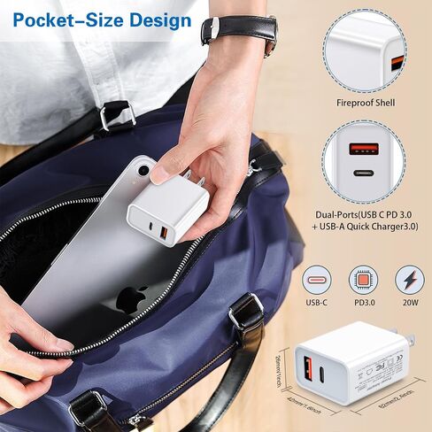 iSeekerKit for A-pple Watch Charger, 20W USB Fast Charging Block in Kuwait