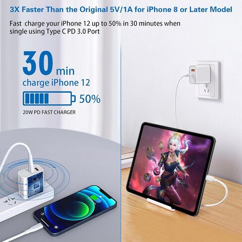 iSeekerKit for A-pple Watch Charger, 20W USB Fast Charging Block in Kuwait