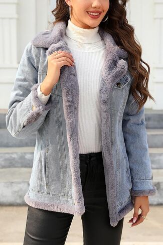 Bellivera Women Twill Parka Jacket, Winter Fashion Warm Long Hood Coat with Faux Fur Collar in Kuwait