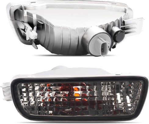 HECASA Pair Turn Signal Light w/Bulbs Compatible with 2001-2004 Toyota Tacoma Front Bumper Turn Signal Lamp Smoke Lens Left Right Side Replacement for TO2531140 TO2530140 in Saudi Arabia