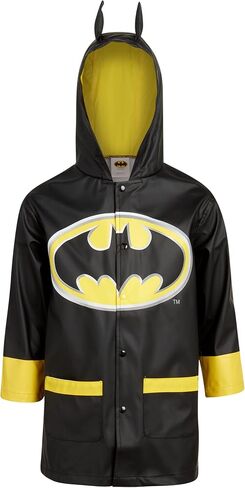 Warner Bros. Boys' Batman Jacket - Waterproof Raincoat Slicker Shell (Size: 4-7), Size 6/7, Batman in Saudi Arabia