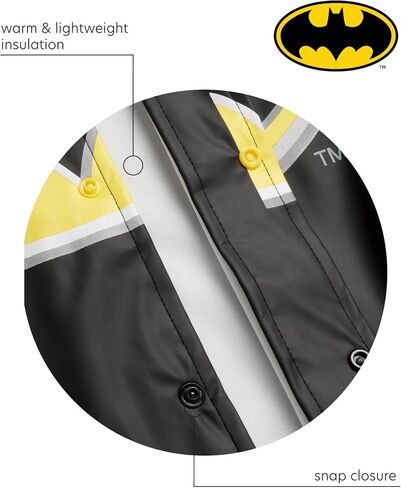Warner Bros. Boys' Batman Jacket - Waterproof Raincoat Slicker Shell (Size: 4-7), Size 6/7, Batman in Saudi Arabia