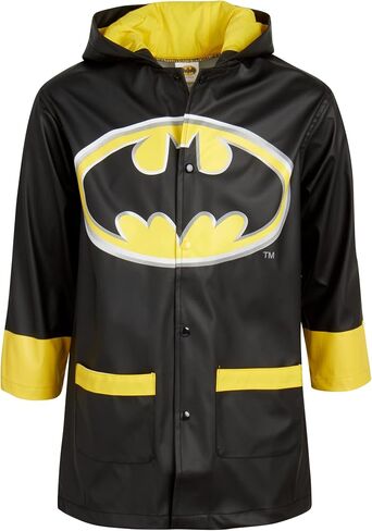 Warner Bros. Boys' Batman Jacket - Waterproof Raincoat Slicker Shell (Size: 4-7), Size 6/7, Batman in Saudi Arabia