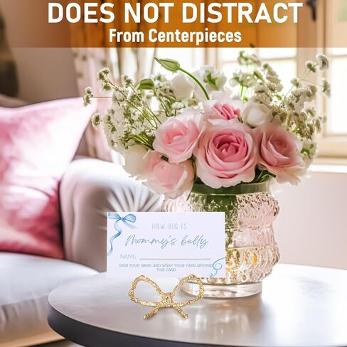 Leinuosen 12 PCS Golden Bow Place Molders Bowknot Coquette Wedding Seating Labels Placecard Clips Name Photo Picture Stepn in Saudi Arabia