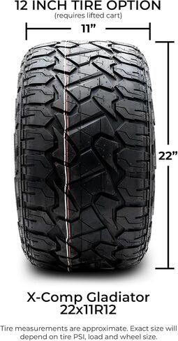 Xcomp Gladiator 23x10-14 Dot Golf Cart Tyre Steel - مجموعة من أربعة in Kuwait