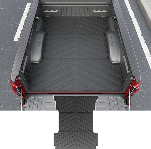 powoq 5.5FT شاحنة سرير حصيرة الكلمة حصيرة متوافقة مع 2015-2024 فورد F150 شاحنة السرير بطانة البضائع بطانة TPE استبدال بطانة الكلمة ل2015-2024 فورد F150 الملحقات (3 أضعاف 5.5FT السرير حصيرة + الكلمة حصيرة) in Kuwait