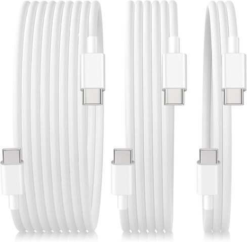 USB C to USB C Cable 5-Pack (3.3+3.3+6+6+10FT), USB C Charger Cable 60W Fast Charging for iPad Pro, iPad Air, iPad Mini, iPhone15/15Pro/15ProMax/15Plus, Samsung Galaxy S24/S23/S22 in Kuwait