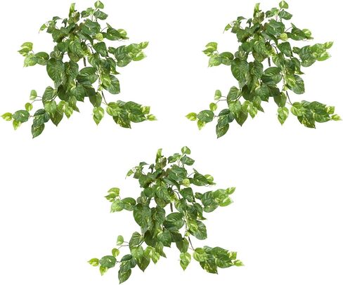 Nearly Natural 30IN Pothos Hanging Plants, Set of Three (3) Fake Bushes for Indoor Home Décor, Faux Vines for Wall or Hanging in Saudi Arabia