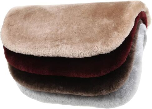 Genuine Sheepskin Car Seat Cushion Natural Fur Wool Seat Cover for Cars Trucks SUV Soft Comfort Office Chair Protector Pad Car Accessories Universal Fit in Kuwait