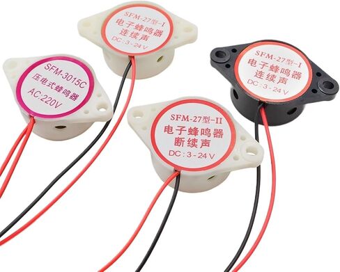 5pcs Alarm High-Decibel DC 3-24V 12V 220V Buzzer Beep Alarm Intermittent Continuous Beep(Intermittent Sound) in Saudi Arabia