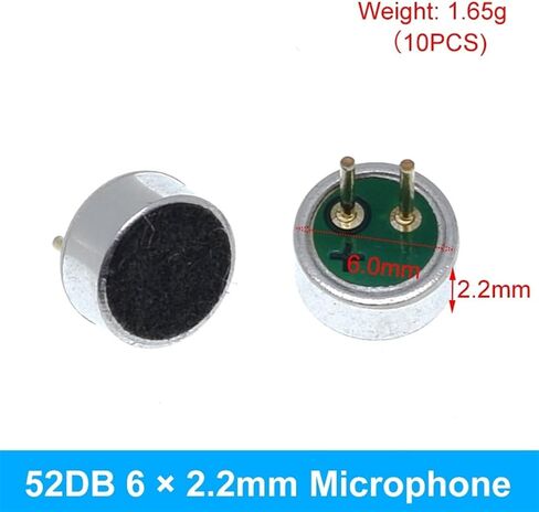 10 PCS/LOT 9x7mm 9767 6x5mm 6050 6x2.2mm 6022 4.5x2.2mm 4522 4x1.5mm 4015 Microphone Electret Microphone with 2 pin Pick-up(4x1.5mm Microphone) in Saudi Arabia