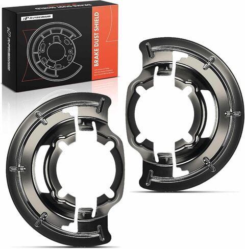 دروع غبار الفرامل الجانبية A-Premium الأمامية متوافقة مع طرازات Ford-F-250 1999 ، F-250 Super Duty/F-350 Super Duty/F-450 Super Duty/F-550 Super Duty 1999-2004 ، SPECUSION 2000-2005 ، 2-PC SET in Kuwait