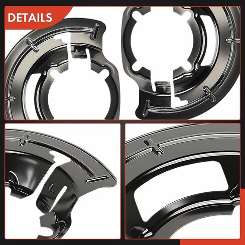 دروع غبار الفرامل الجانبية A-Premium الأمامية متوافقة مع طرازات Ford-F-250 1999 ، F-250 Super Duty/F-350 Super Duty/F-450 Super Duty/F-550 Super Duty 1999-2004 ، SPECUSION 2000-2005 ، 2-PC SET in Kuwait