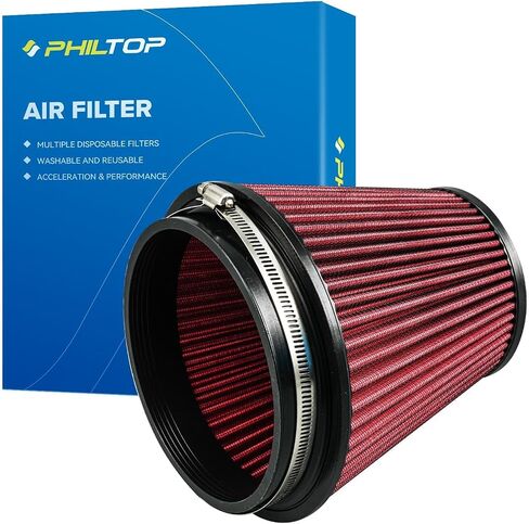 مرشح كمية الهواء المشبك Universal Philtop ، RU-1042 ، الأداء العالي ، قاطع ، قابلة للغسل ، مرشح بديل ، قطر الحافة: 6 بوص in Kuwait