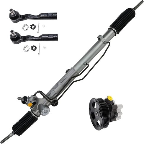 Detroit Axle - 4.7L Rack and Pinion Kit for 2003-2006 Toyota Tundra 2003-2007 Sequoia 2004 2005 2006 Rack and Pinion Assembly Power Steering Pump with Pulley Front Outer Tie Rods Replacement in Saudi Arabia