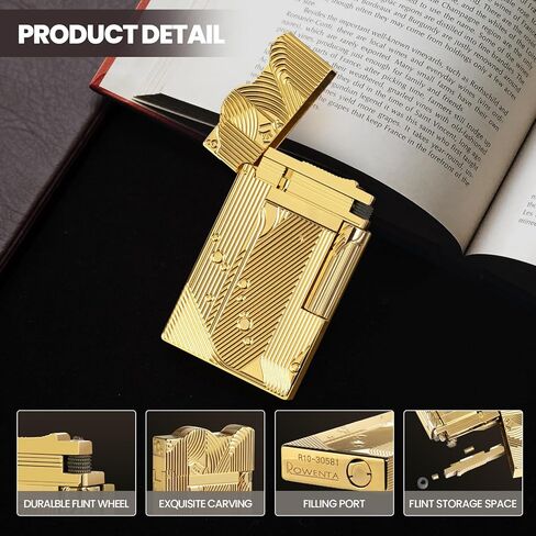 YUSUD Vintage Trench Lighter, One Piece Sanji Lighter, Cool Pipe Lighters Fluid Refill, Brass Copper Lighter, Unique Kerosene Lighter Gifts for Men Woman Dad (Fuel Not Included) in Kuwait
