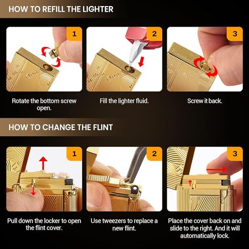 YUSUD Vintage Trench Lighter, One Piece Sanji Lighter, Cool Pipe Lighters Fluid Refill, Brass Copper Lighter, Unique Kerosene Lighter Gifts for Men Woman Dad (Fuel Not Included) in Kuwait