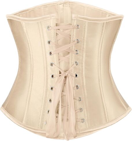 JASGOOD Underbust Corset for Women Plus Size Corset Lace Up Bustier for Halloween Costume in Saudi Arabia