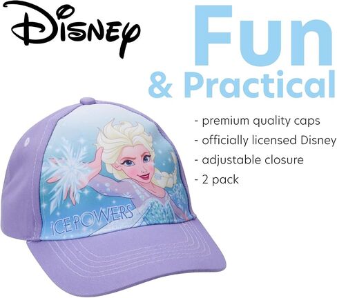 مجموعة Dadny Dad Dad Dad ، Elsa و Anna Girls Baseball مع حافة منحنية للأطفال الصغار والأطفال ، Frozen Dream 2 Pack in Saudi Arabia