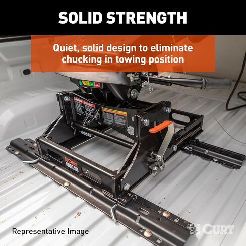 CURT 16057 A25 Sliding 5th Wheel Hitch, 25,000 lbs, Fits Select Chevy, Ford, GMC Puck System in Saudi Arabia