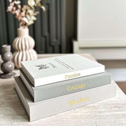 Decorative Books for Home Decor - Decorative Books for Coffee Table, Linen - Minimalist - Aesthetic - Fake - Faux Books for Decoration, Photo Storage and Keepsake Box, Motivational Animal Theme in Saudi Arabia