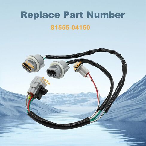 Rear Tail Lamp Light Socket Harness Compatible with Toyota Tacoma 2005 2006 2007 2008 2009 2010 2011 2012 2013 2014 2015 Replace# 81555-04150 in Saudi Arabia