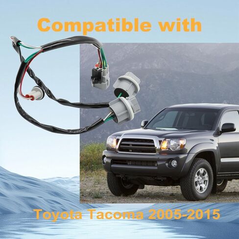 Rear Tail Lamp Light Socket Harness Compatible with Toyota Tacoma 2005 2006 2007 2008 2009 2010 2011 2012 2013 2014 2015 Replace# 81555-04150 in Saudi Arabia