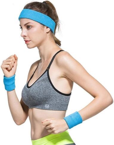 Absorbent Moisture Absorption Wristband Kids Headbands Fitness Wrist Band Yoga for Gym Running for Outdoor Sport(8) in Saudi Arabia