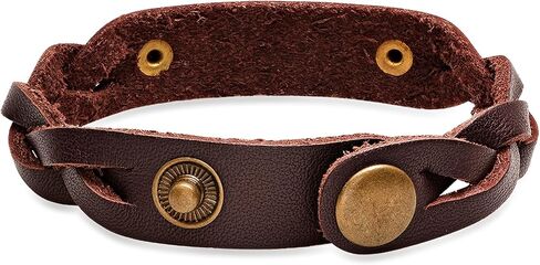 Personalized Brown Genuine Leather Bracelet in Saudi Arabia