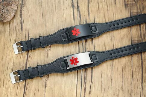 Personalized Custom Medical Alert ID Bracelet for Men,Stainless Steel Emergency ICE Jewelry in Kuwait