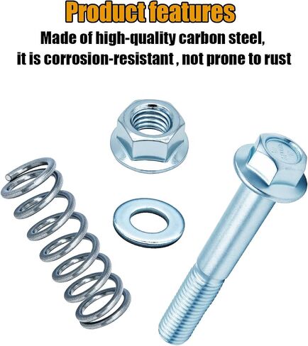 Car Exhaust Manifold Bolts,Steel M10x1.5 Mm Exhaust Bolts and Nuts Kit with Springs for Exhaust Gasket,Professional Exhaust Flange Bolts Car Accessories for Most Cars,muffler Exhaust 2pcs in Saudi Arabia