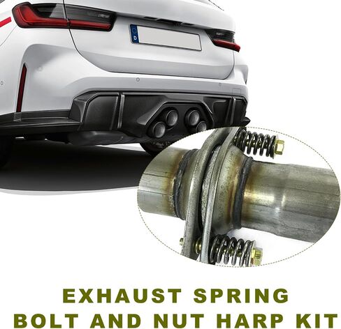 2 PCS Exhaust Bolt and Spring, M10x1.5mm Exhaust Bolts Springs Nuts Kit, Exhaust Manifold Bolts Hardware Kit, Automotive Exhaust Spring Bolt Replacement for Cars Trucks SUVs in Saudi Arabia