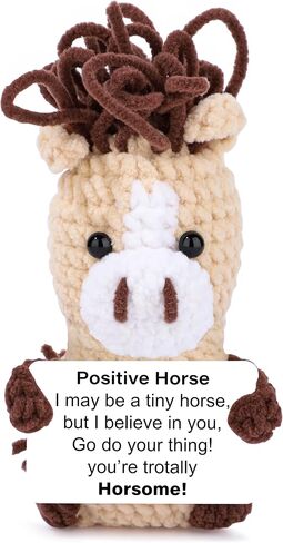 Joycuff Mini Horse إيجابي كروشيه حيوان يهتف العاطفي رسالة هدايا عيد ميلاد للنساء in Kuwait