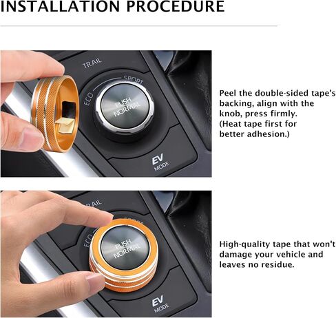 for Toyota Rav4 2019-2025 Accessories, 1pcs Aluminum Alloy Knob Cover Trim for Drive Mode Control Switch (Orange) in Kuwait