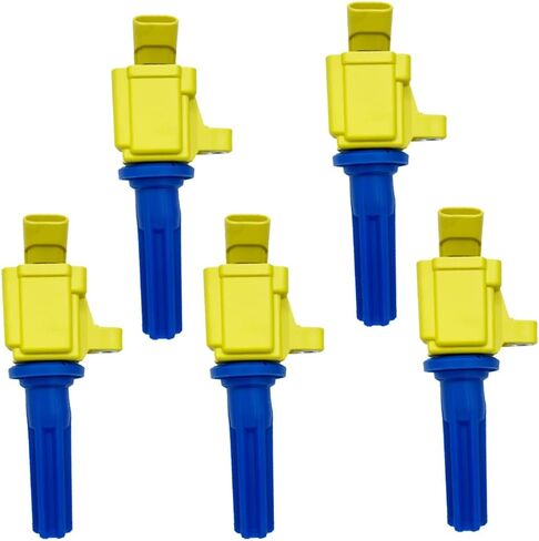 IGNITION COIL 12596547 12612369 UF497 SET OF 5 COMPATIBLE WITH Buick Rainier Chevrolet Colorado Trailblazer EXT GMC Canyon Envoy Hummer H3 H3T Isuzu Ascender Saab 9-7X 2.9 3.7 4.2 L4 L5 L6 in Saudi Arabia