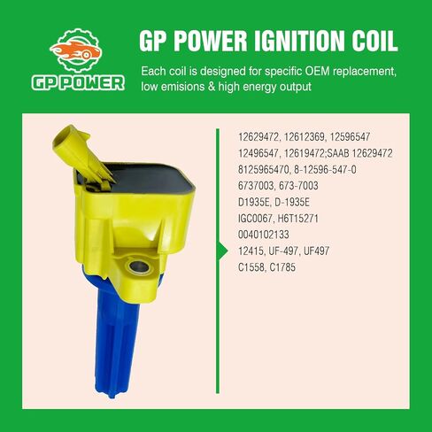 IGNITION COIL 12596547 12612369 UF497 SET OF 5 COMPATIBLE WITH Buick Rainier Chevrolet Colorado Trailblazer EXT GMC Canyon Envoy Hummer H3 H3T Isuzu Ascender Saab 9-7X 2.9 3.7 4.2 L4 L5 L6 in Saudi Arabia