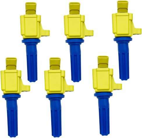 IGNITION COIL 12596547 12612369 UF497 SET OF 6 COMPATIBLE WITH Buick Rainier Chevrolet Colorado Trailblazer EXT GMC Canyon Envoy Hummer H3 H3T Isuzu Ascender Saab 9-7X 2.9 3.7 4.2 L4 L5 L6 in Saudi Arabia
