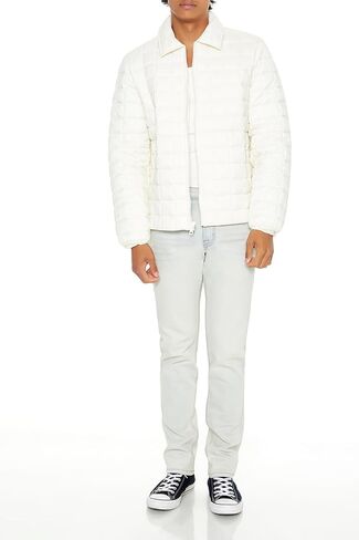 Forever 21 Men's Quilted Zip-up Bomber Jacket in Saudi Arabia